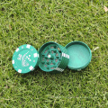 Zinc Alloy 3 piece herb Grinder weed Grinder 43mm Casino Chips Design Shark Teeth herb crusher smoking accessories